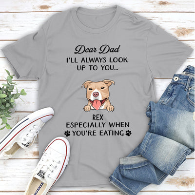 Dear Mom I'll Always Look Up To You 2 - Personalized Custom Unisex T-shirt