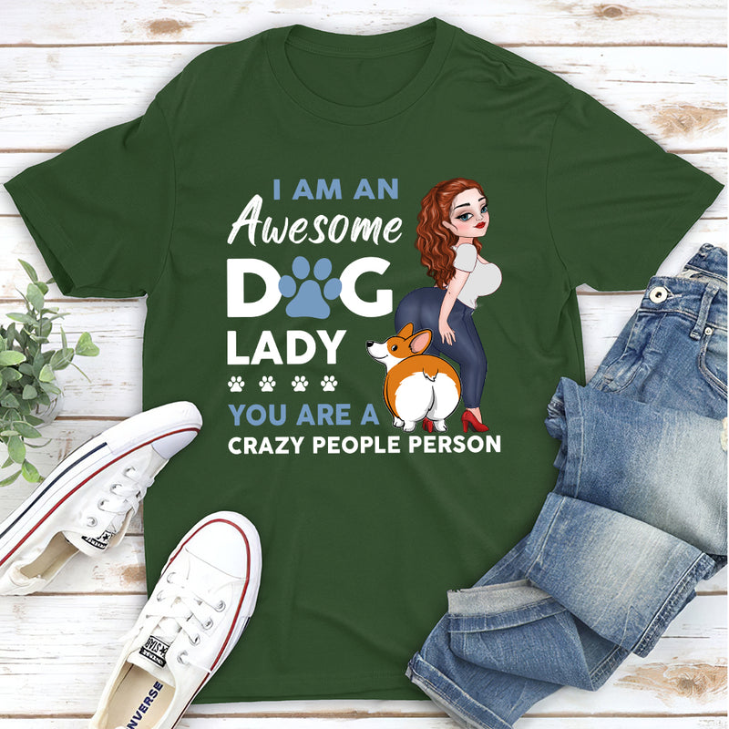 Awesome Dog Lady - Personalized Custom Unisex T-shirt