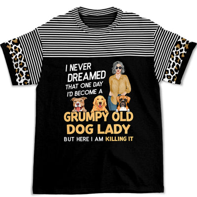 Dog Lady - Personalized Custom All-over-print T-shirt