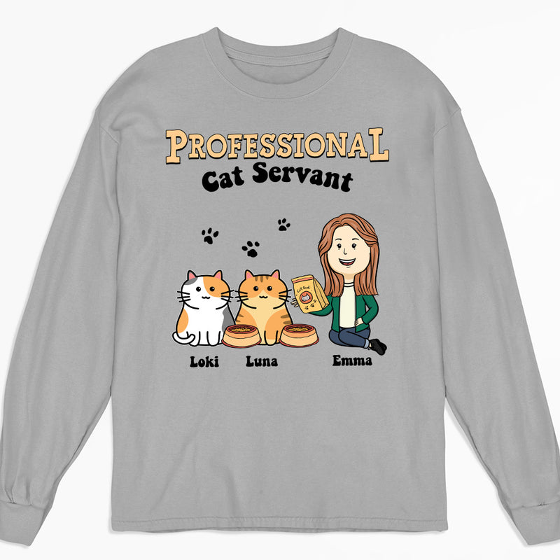 The Cat Servant - Personalized Custom Long Sleeve T-shirt