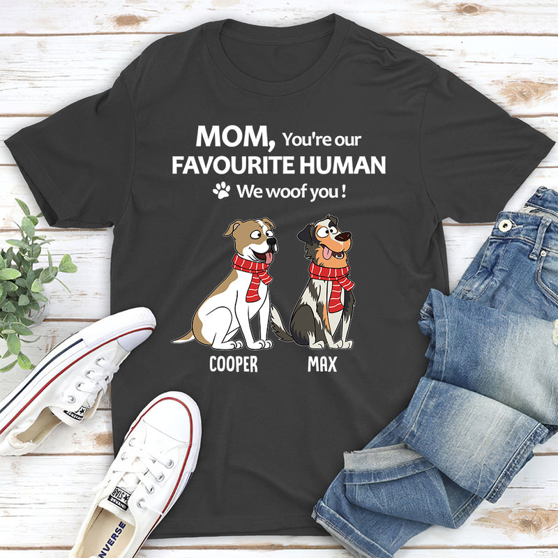 To My Favourite Human - Personalized Custom Unisex T-shirt