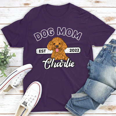 Dog Dad Mom Simple - Personalized Custom Unisex T-Shirt