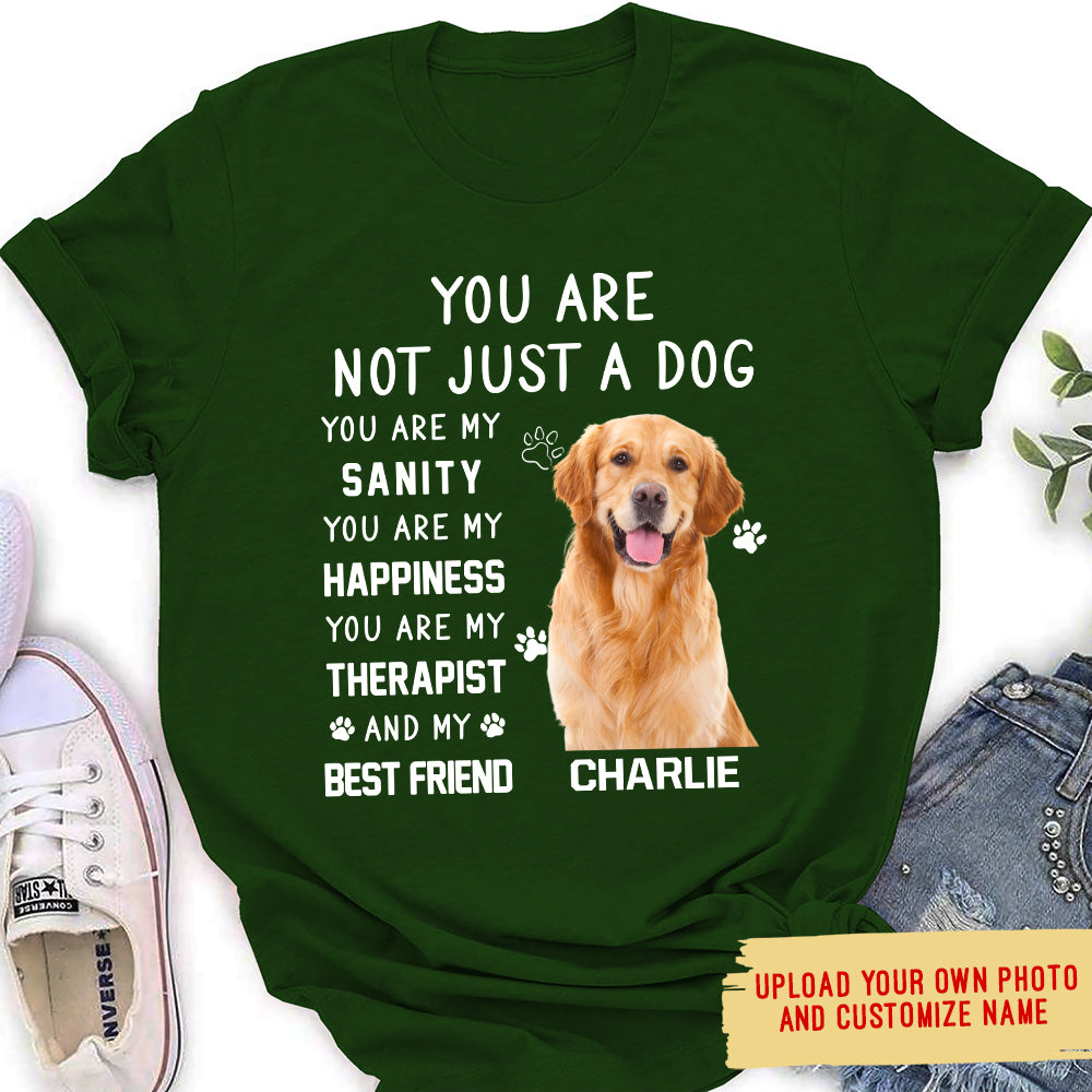 Not Just Dog Photo - Personalized Custom Photo Women's T-shirt 