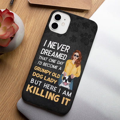 Grumpy Dog Lady - Personalized Custom Phone Case