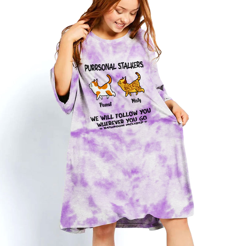 Purrsonal Stalkers - Personalized Custom 3/4 Sleeve Dress