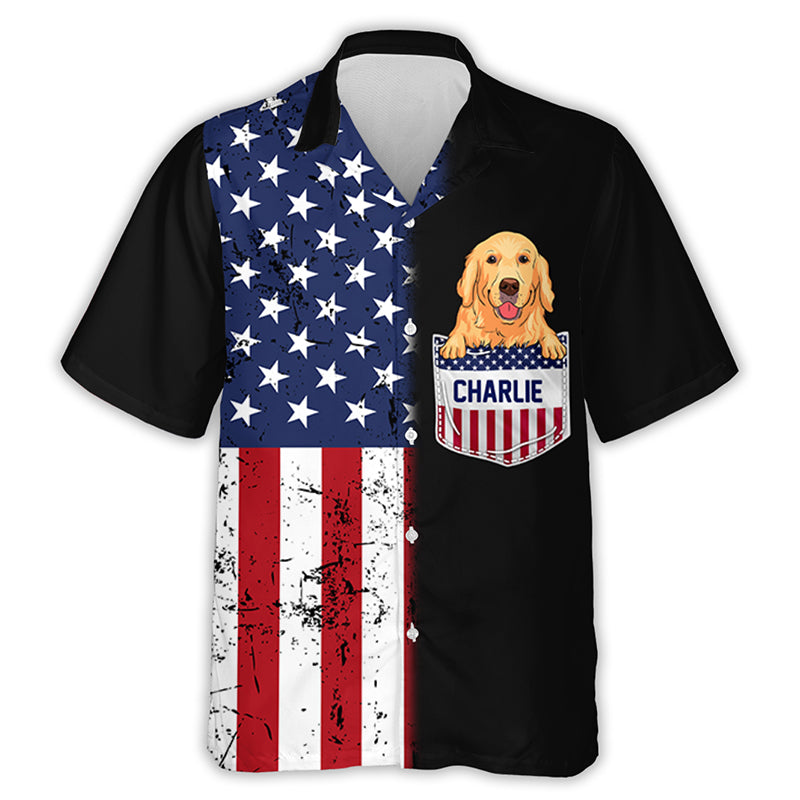 U.S Pocket Dog - Personalized Custom Hawaiian Shirt