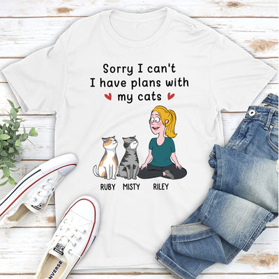 Plans With Cats - Personalized Custom Unisex T-shirt