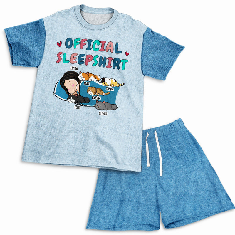 Cat Sleepshirt - Personalized Custom Short Pajama Set