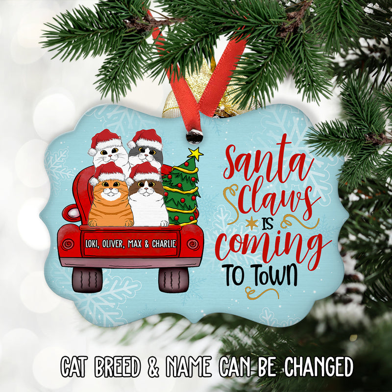 Santa Claws - Personalized Custom Aluminum Ornament