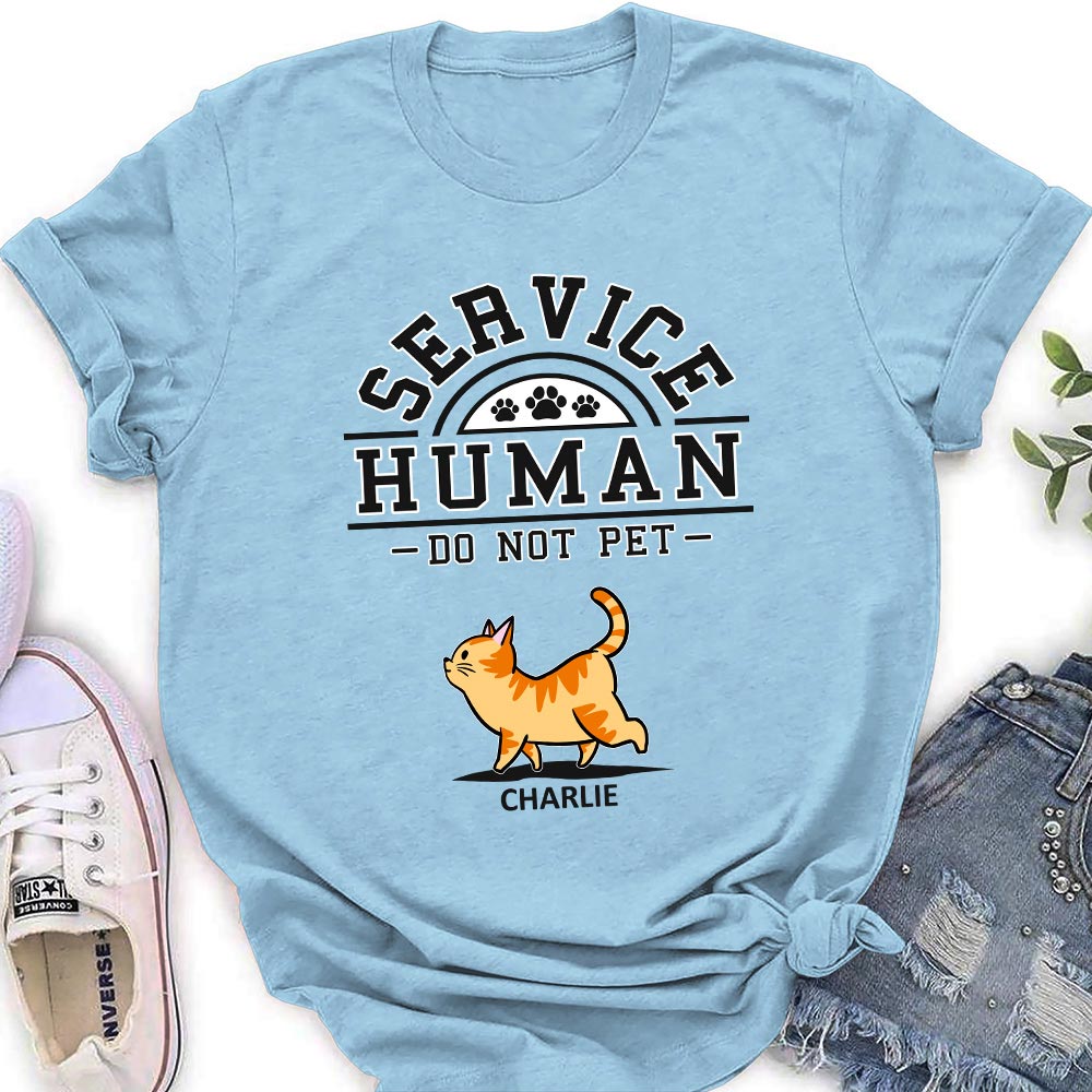 Cats Service Human - Personalized Custom Women's T-shirt 