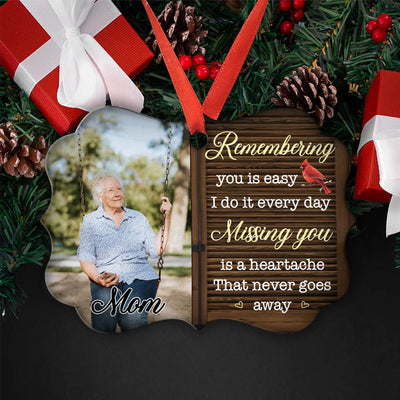 Miss You, Remember You - Personalized Custom Aluminum Ornament
