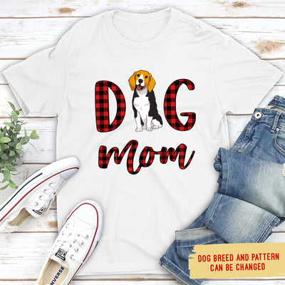 Dog Mom Pattern - Personalized Custom Unisex T-shirt