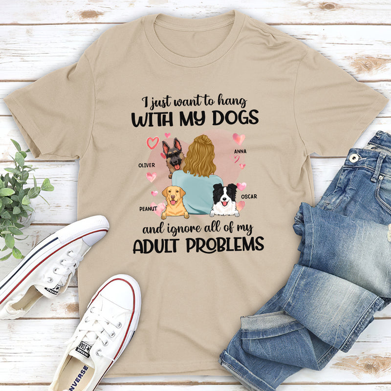 Hang With My Dog - Personalized Custom Unisex T-shirt