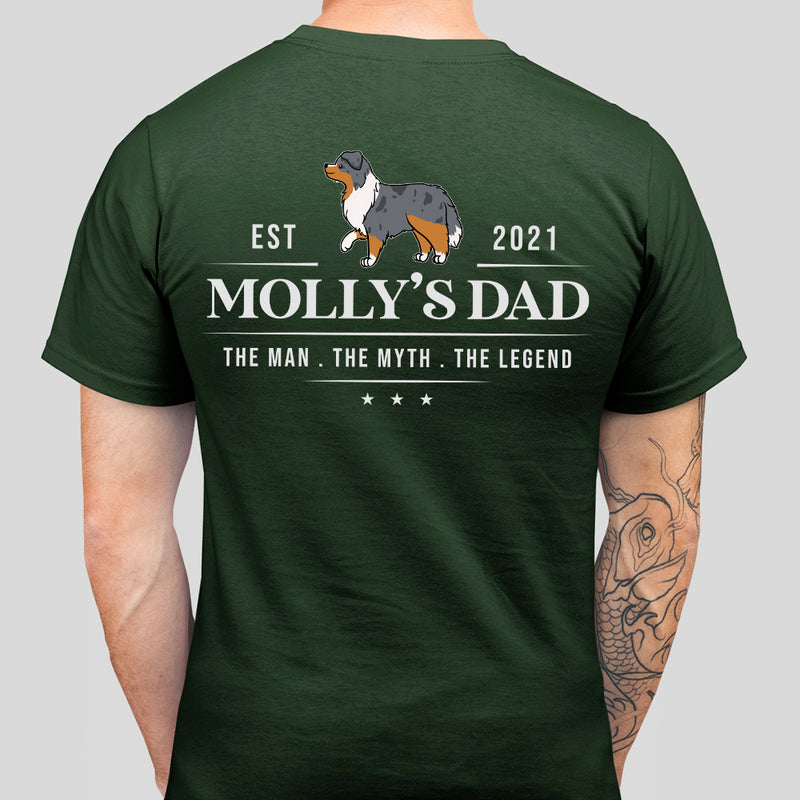 Dog Dad Est Year - Personalized Custom Unisex T-shirt