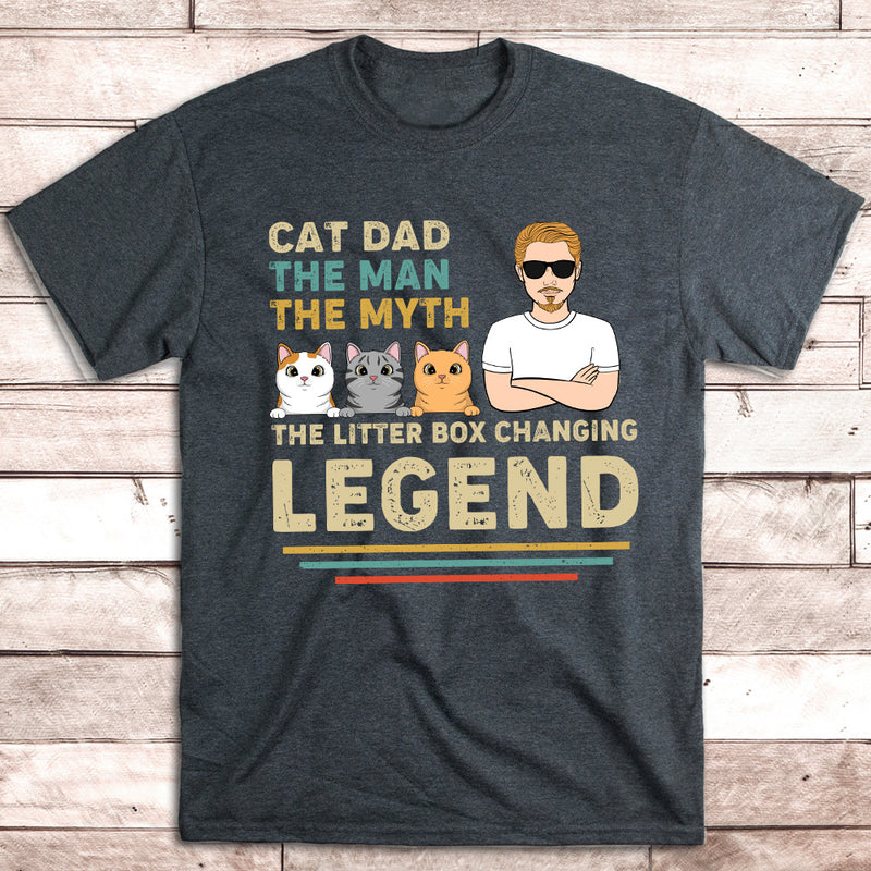 Cat Dad Legend - Personalized Custom Unisex T-shirt