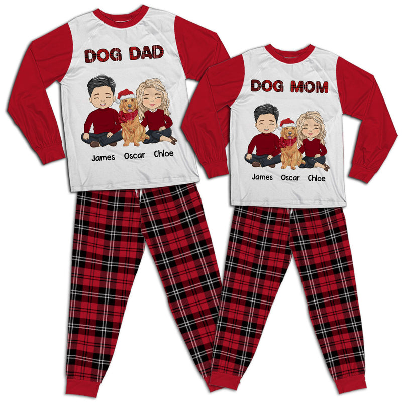Dog Mom Dad - Personalized Custom Matching Pajama Set