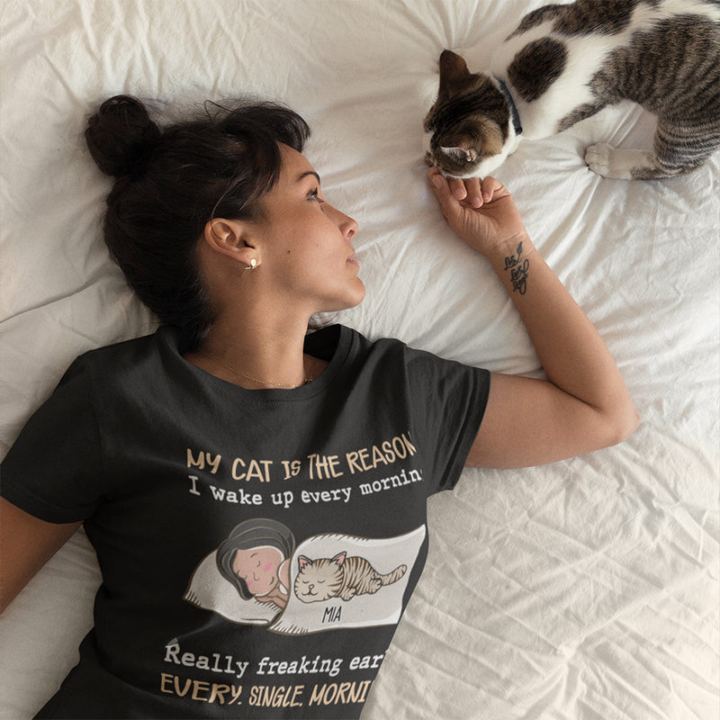 My Cat Is The Reason  - Personalized Custom Unisex T-shirt