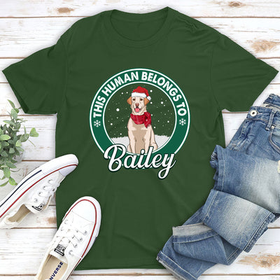 This Human Belongs Christmas - Personalized Custom Unisex T-shirt