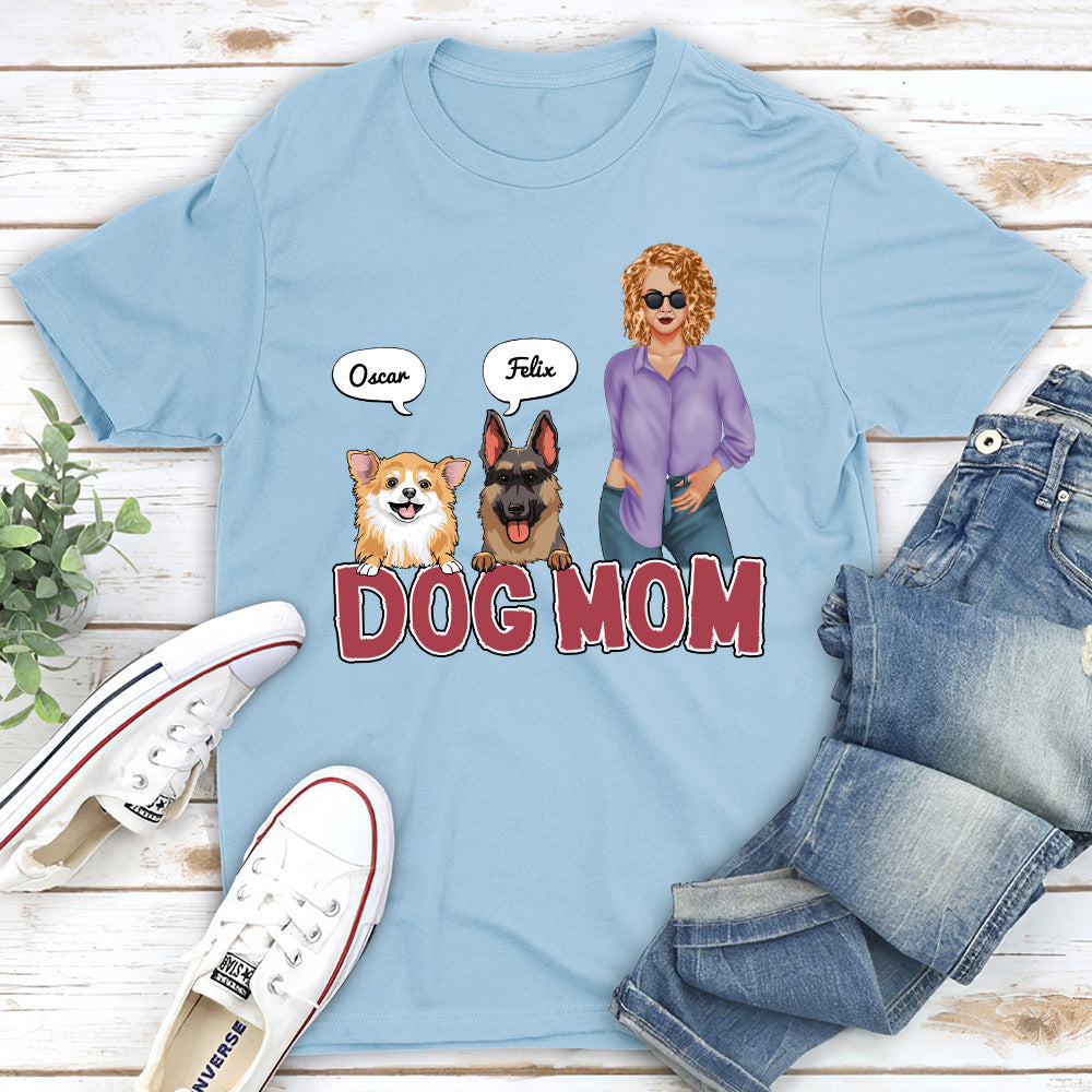 Proud Dog Mom - Personalized Custom Unisex T-shirt