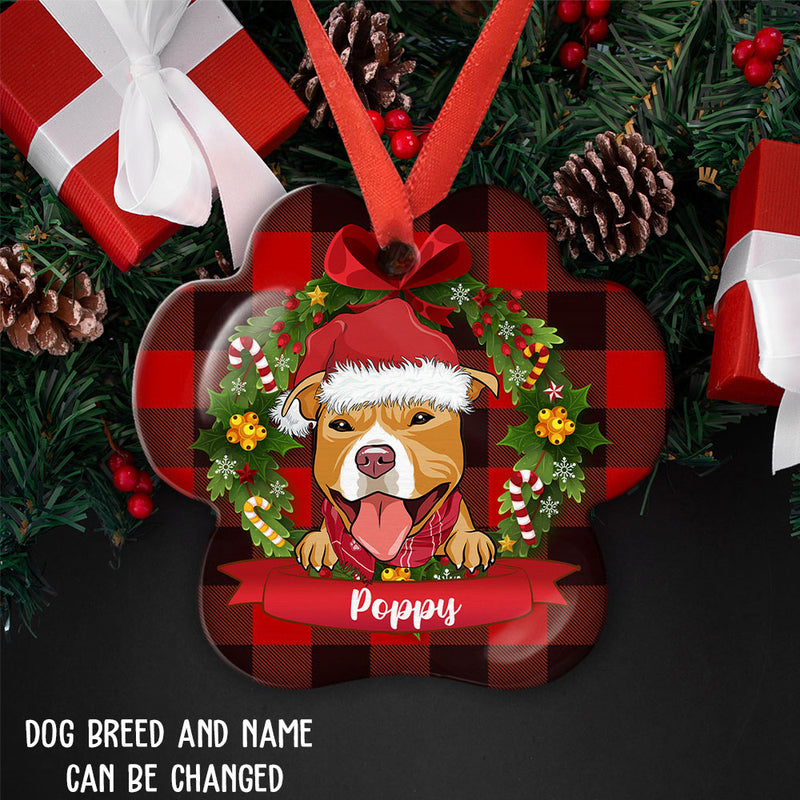 Christmas Dog Name - Personalized Custom Aluminum Ornament