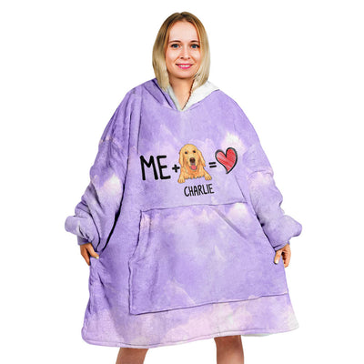 Love Dog - Personalized Custom Blanket Hoodie
