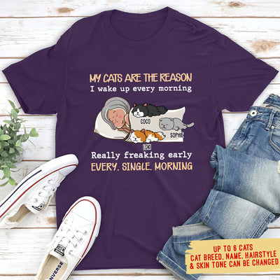 My Cat Is The Reason  - Personalized Custom Unisex T-shirt