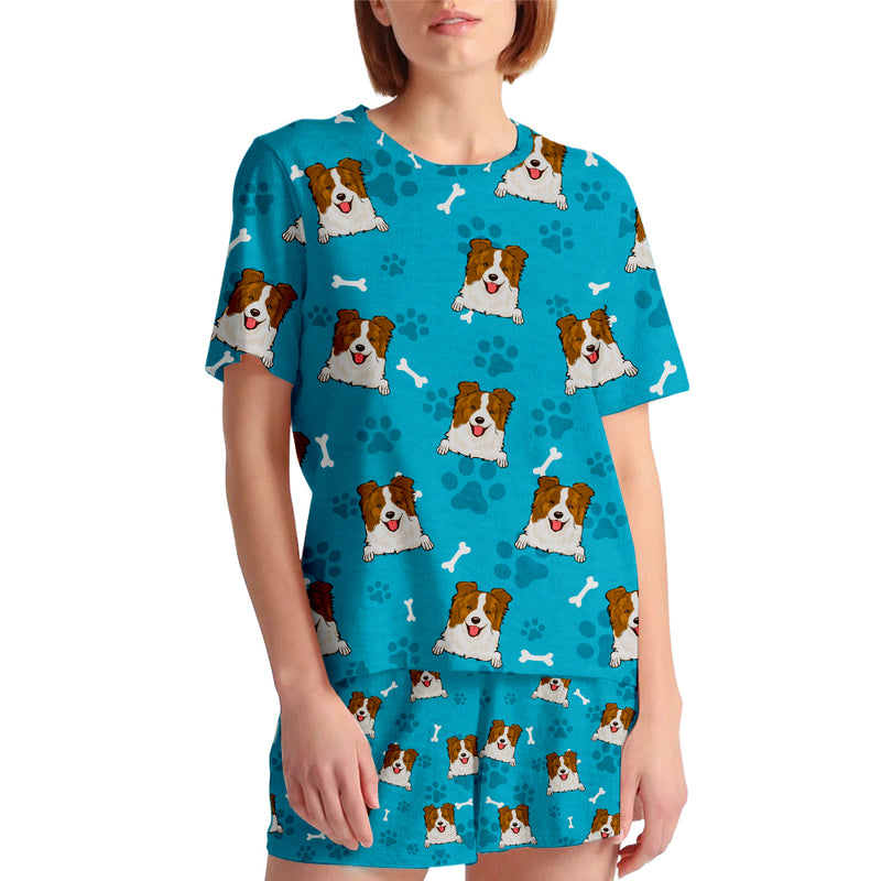 Dog And Paw - Personalized Custom Short Pajama Set