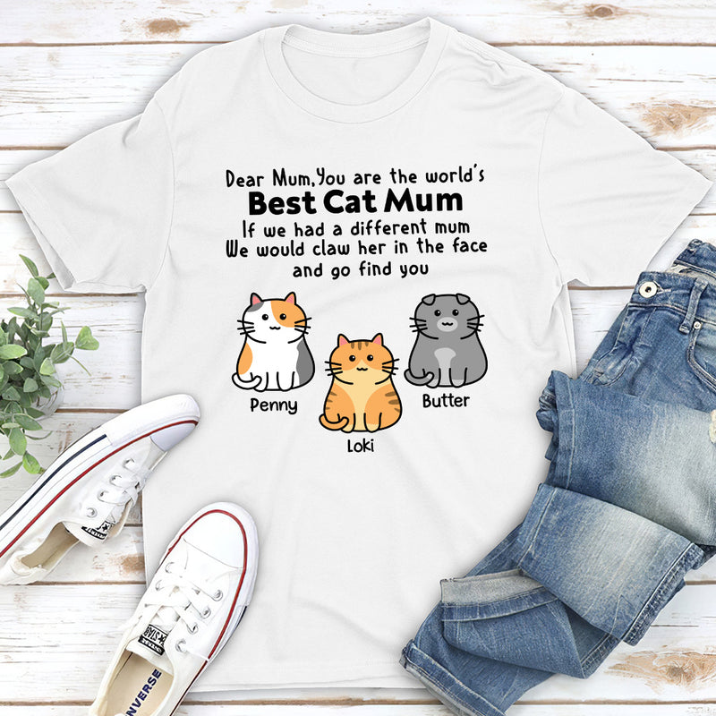 Cat Clawing You - Personalized Custom Unisex T-shirt