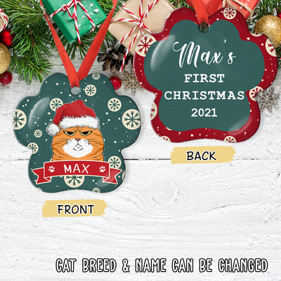 Cat‘s Name Christmas - Personalized Custom Aluminum Ornament