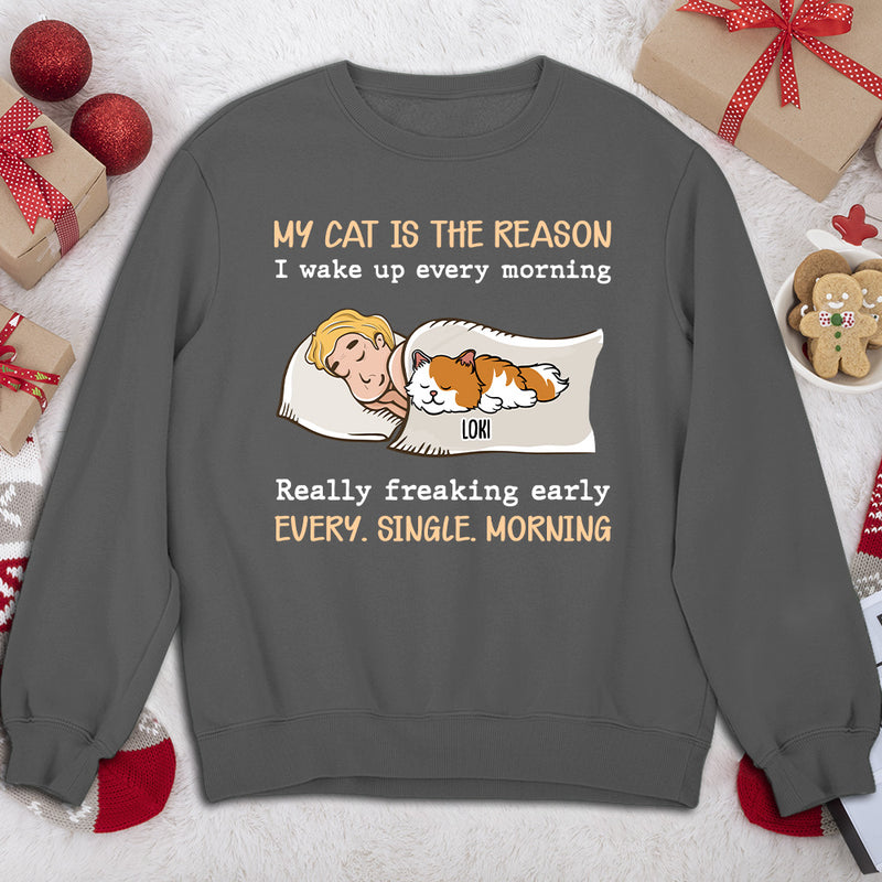 My Cat Is The Reason - Personalized Custom Sweatshirt