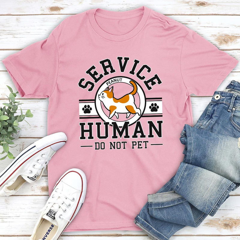 Cat Service Human Logo - Personalized Custom Unisex T-shirt