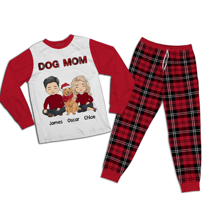 Dog Mom Dad - Personalized Custom Matching Pajama Set