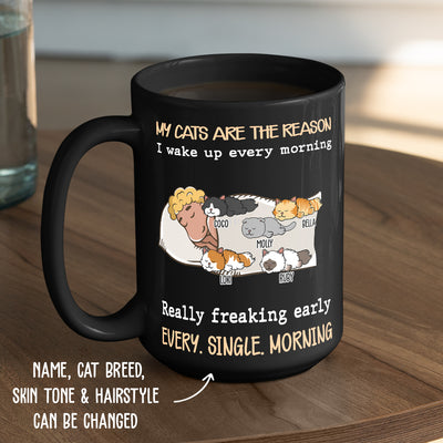 My Cat Is The Reason - Personalized Custom Coffee Mug