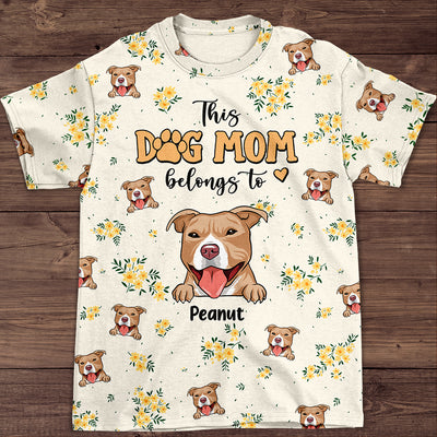 Dog And Flower Seamless - Personalized Custom All-over-print T-shirt