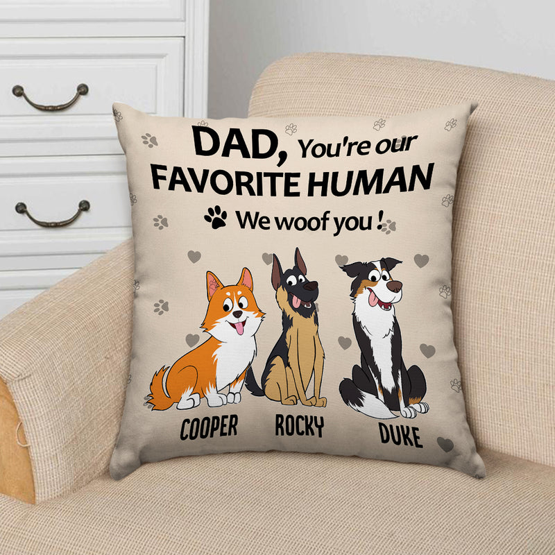 To My Favorite Human - Personalized Custom Throw Pillow