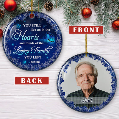 Minds And Hearts - Personalized Custom Circle Ceramic Christmas Ornament