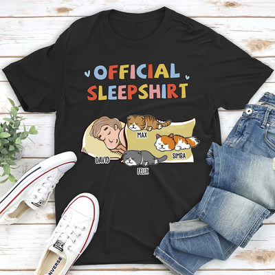 Sleeping Cat Sleepshirt - Personalized Custom Premium T-shirt