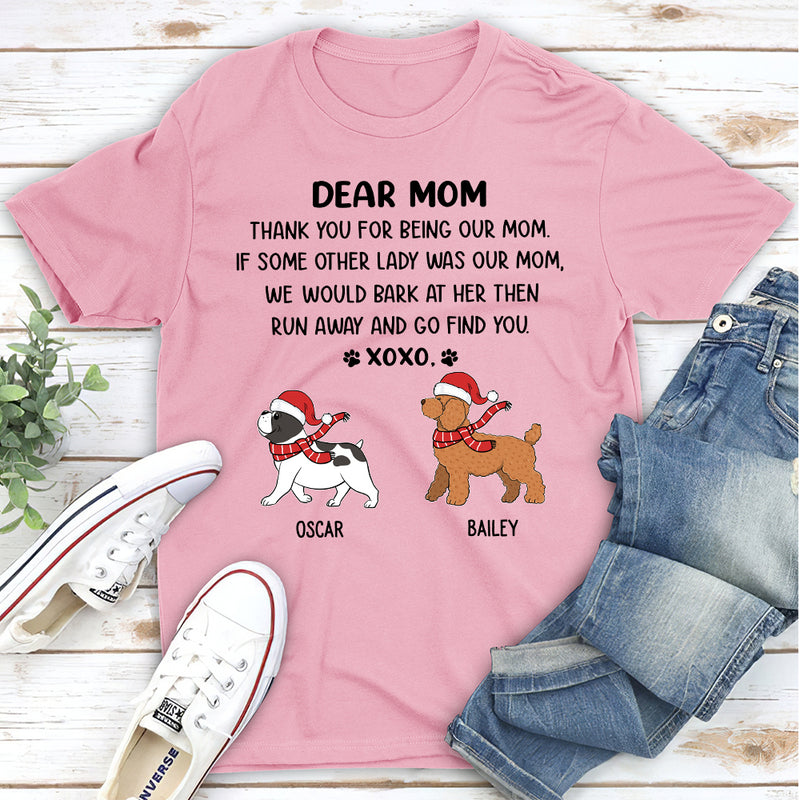 Dear Mom/Dad XoXo Christmas - Personalized Custom Unisex T-shirt