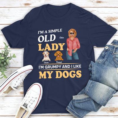 Simple Old Woman - Personalized Custom Unisex T-shirt