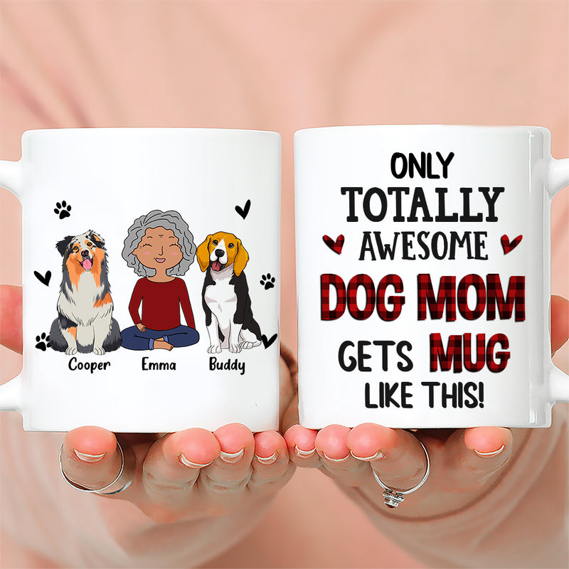 Awesome Dog Mom 1 - Personalized Custom Coffee Mug