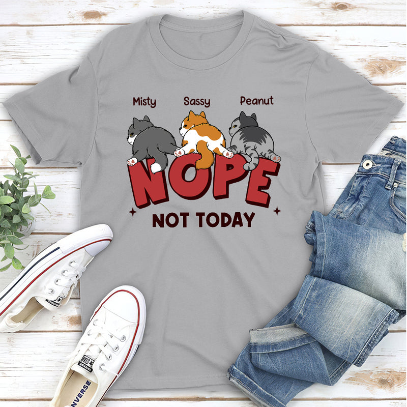 Nope Cat Butt - Personalized Custom Unisex T-Shirt