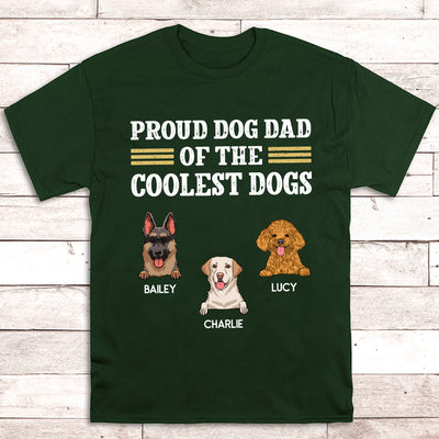 Proud Dog Dad - Personalized Custom Unisex T-shirt