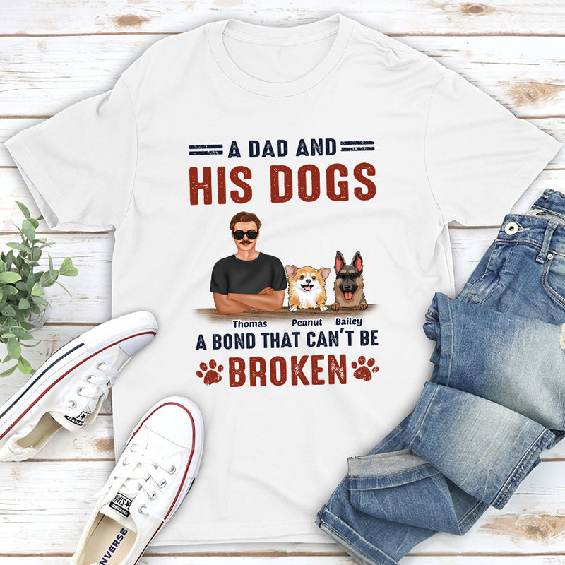A Dad And His Dog - Personalized Custom Unisex T-shirt