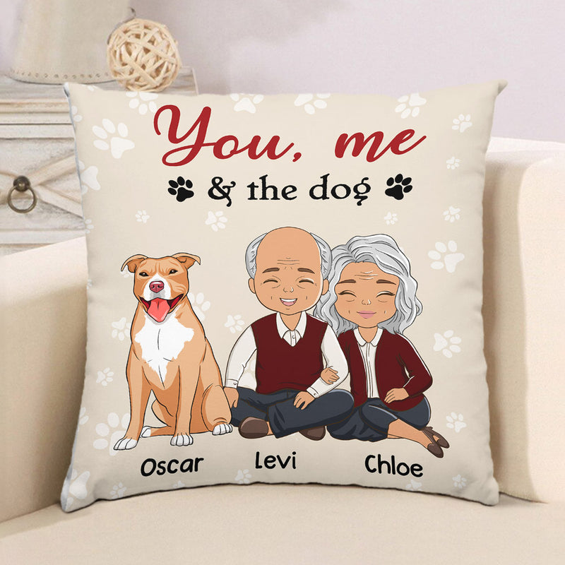 You, Me & Dogs - Personalized Custom Throw Pillow