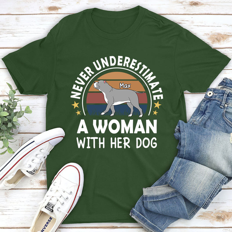 Woman With Dogs - Personalized Custom Unisex T-shirt