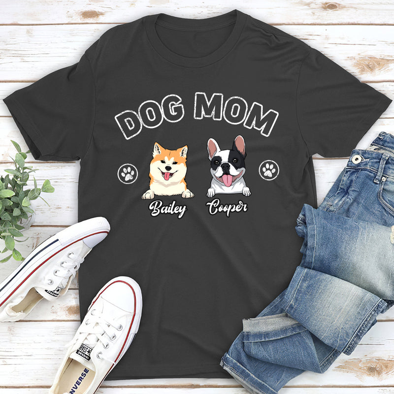 Dog Dad Mom Simple - Personalized Custom Unisex T-Shirt