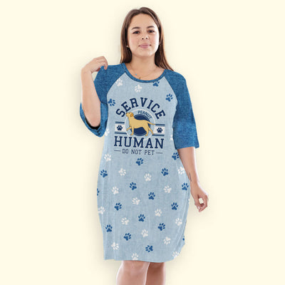 Service Human Pattern - Personalized Custom 3/4 Sleeve Dress