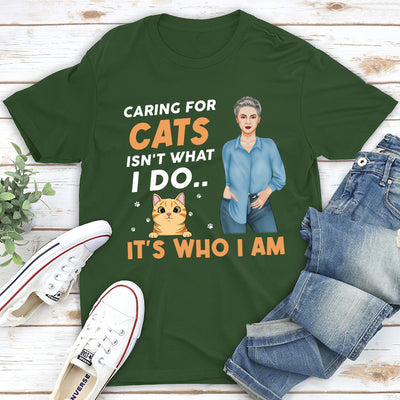 Caring For Cats 2  - Personalized Custom Unisex T-shirt