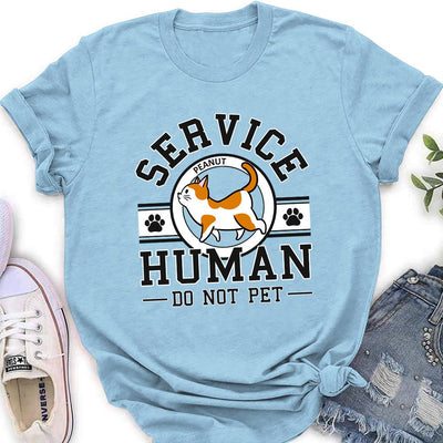 Cat Service Human Logo - Personalized Custom Women's T-shirt