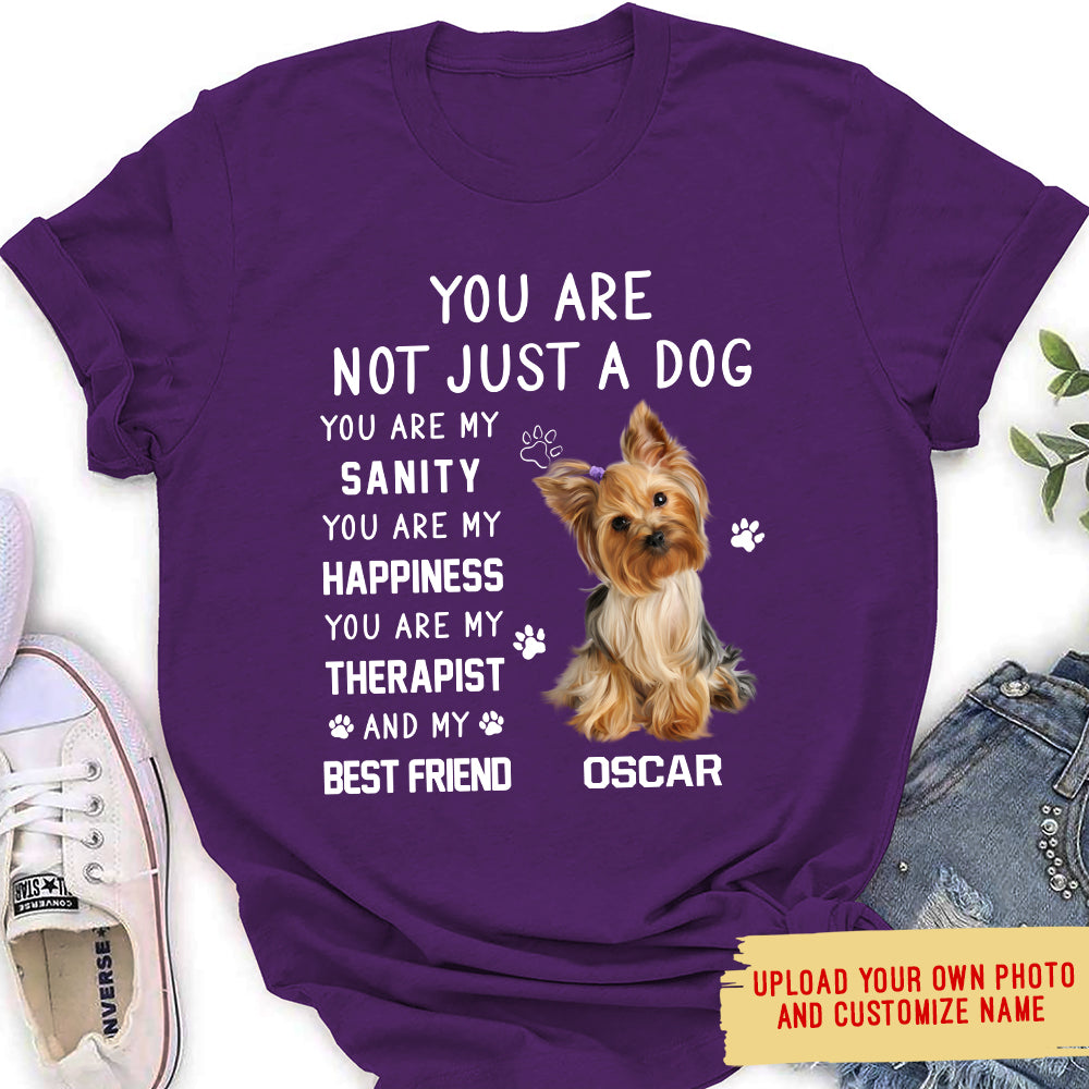 Not Just Dog Photo - Personalized Custom Photo Women's T-shirt 